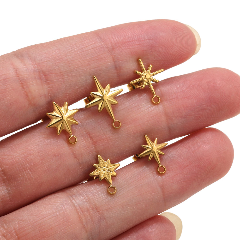 Jewelry Making Workshops - 6 stuks roestvrijstalen steroorbellen studs voor