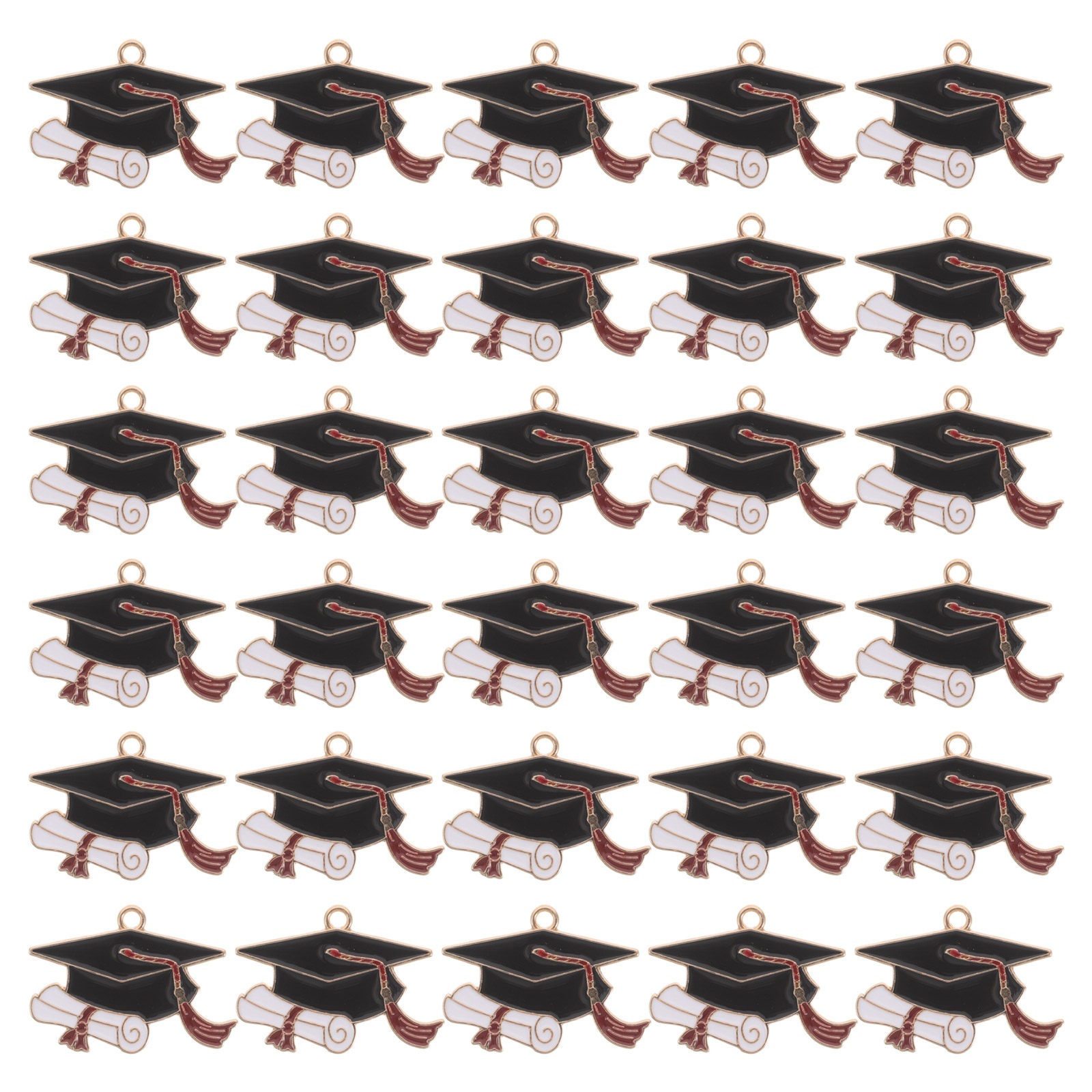 Jewelry Making Diploma - 50 stuks afstudeerhoedjes, bedeltjes van legering