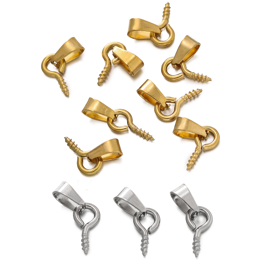 Jewelry Making Pins - 20 sets roestvrijstalen bail-sluitingen met schroefogen,