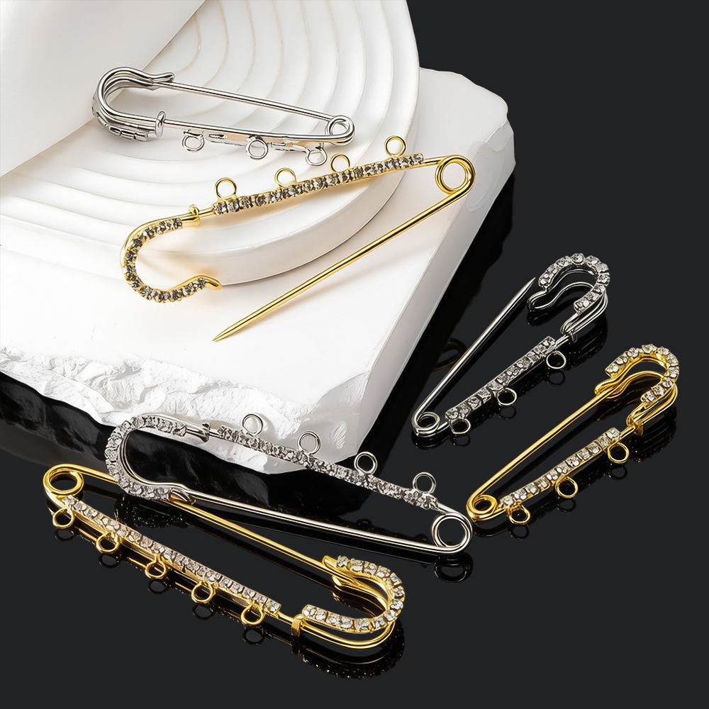 Jewelry Making Soldering Kit - 5 stuks strass grote veiligheidsspelden broches
