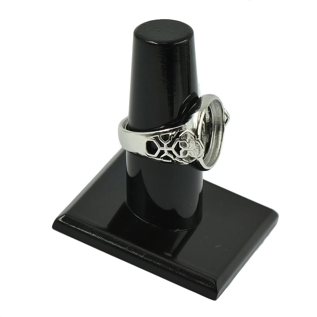 Jewelry Making At Home - Verstelbare ring met zilverkleurige messing rand,