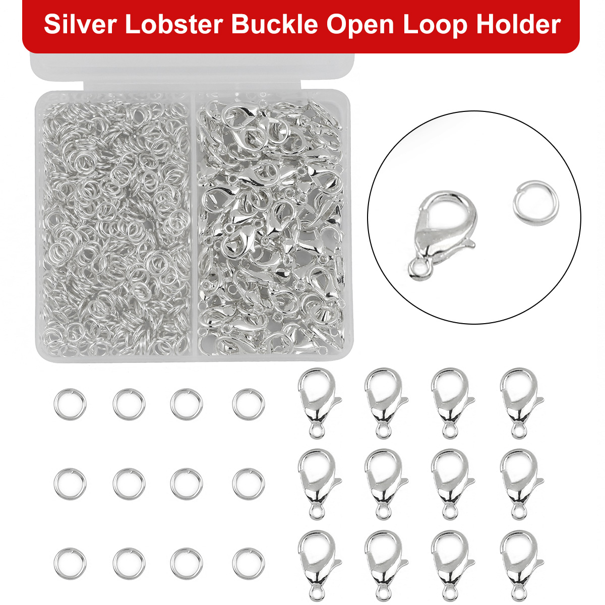 150 stks/doos Zilver Kleur Kre - Jump Ring Assorted recensie en prijs