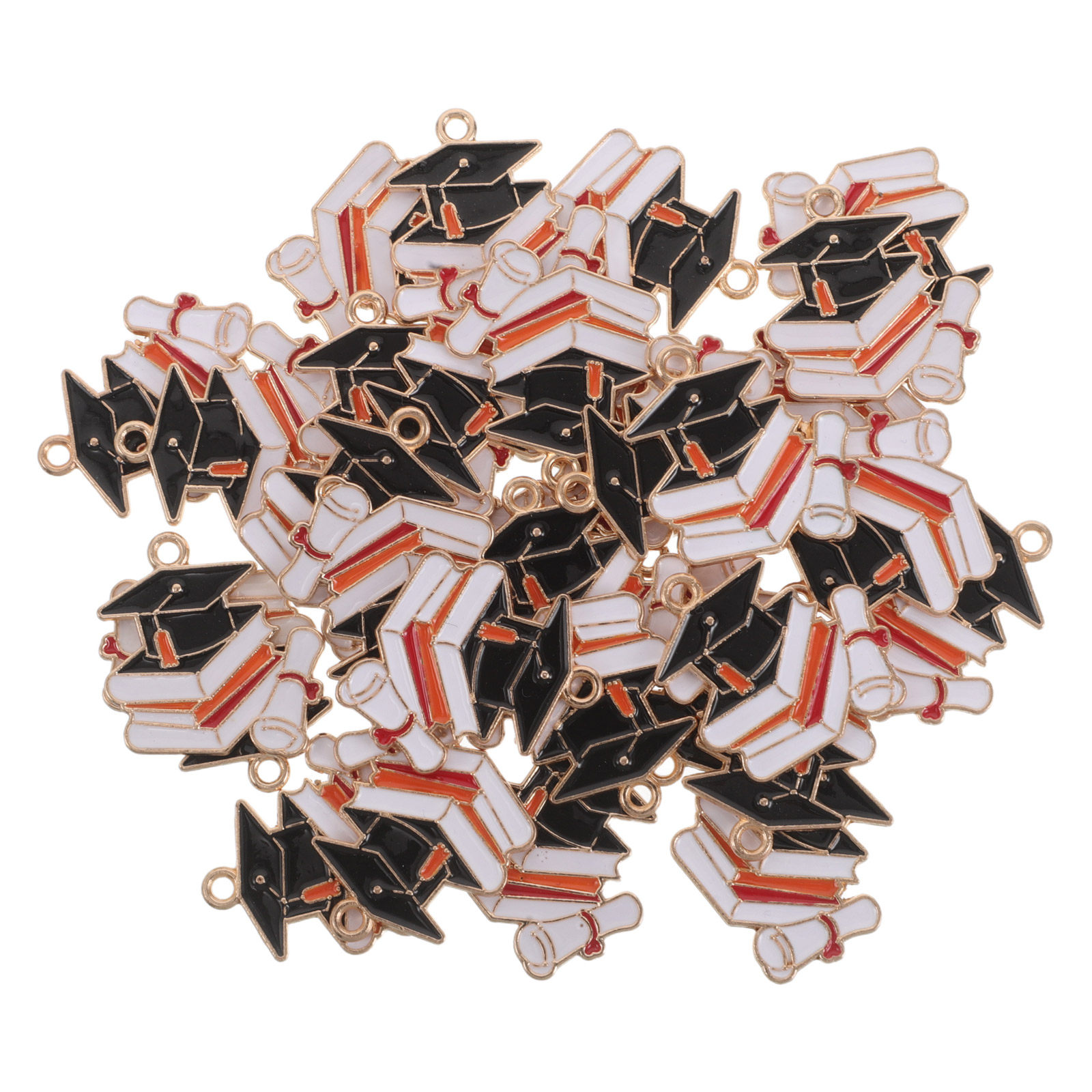 50 stuks afstudeerpet-bedeltje - Jewelry Making Diploma recensie en prijs