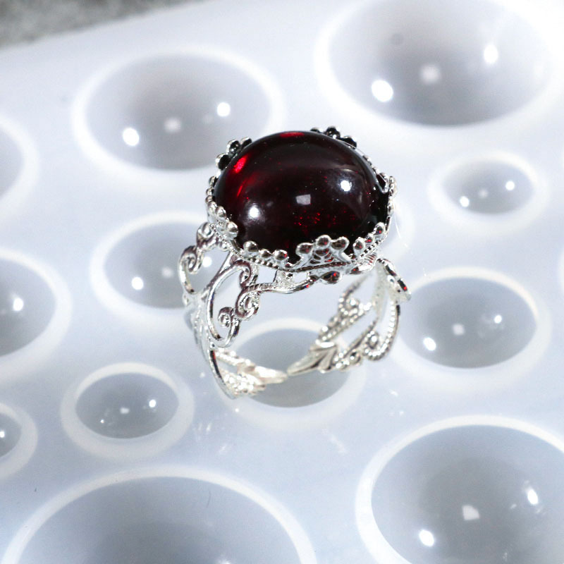 Hars-siliconenmallen, halfrond - Jewelry Making Workshops recensie en prijs